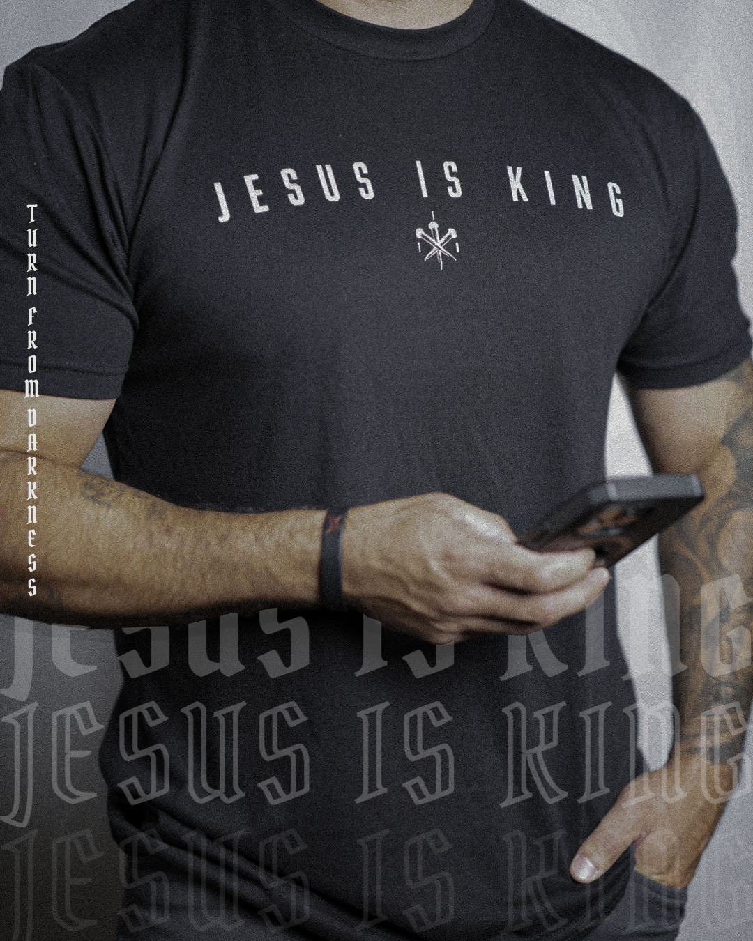 "Jesus Is King" Tee (Black)